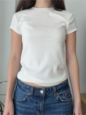 Stradivarius White Tee